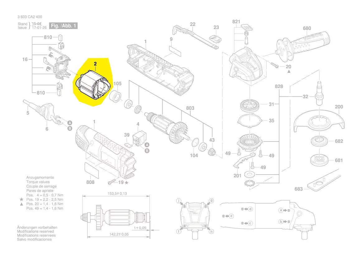 Stator 2 609 005 828 BOSCH